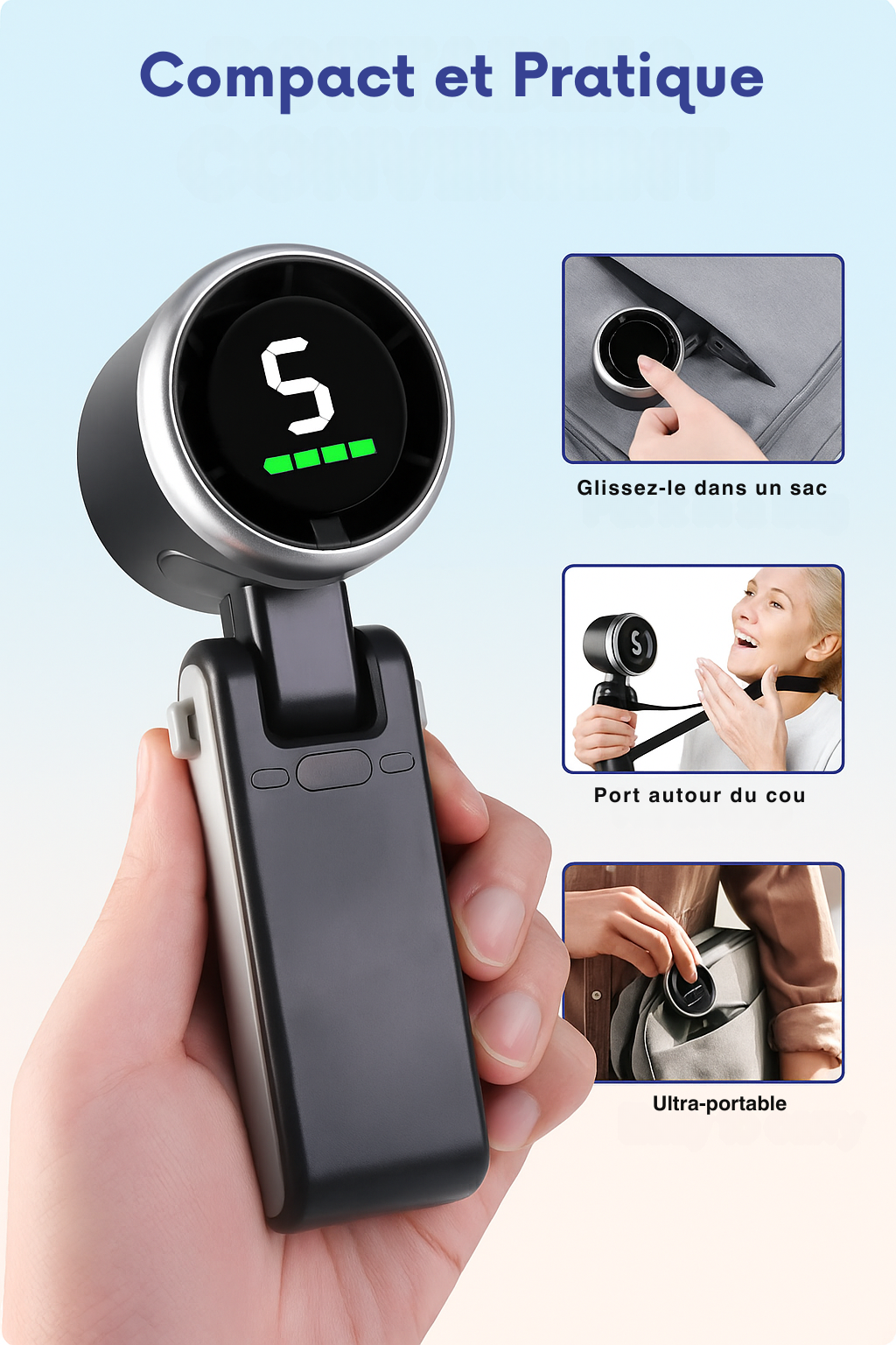 Nuvhia™– Le Ventilateur Portatif à Haute Vitesse