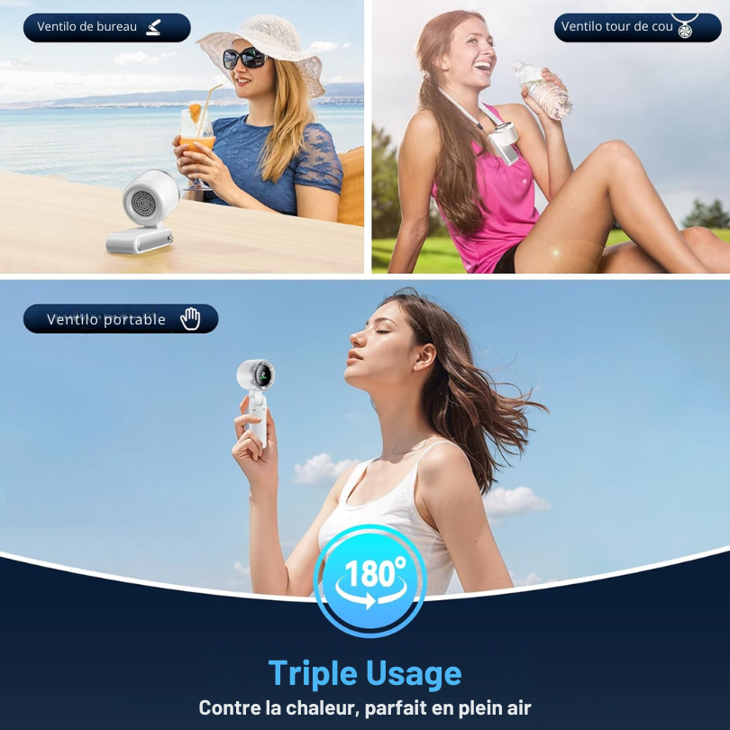 Nuvhia™– Le Ventilateur Portatif à Haute Vitesse